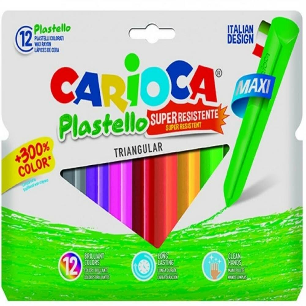 Carıoca Pastel Boya Yıkanabilir Jumbo Üçgen 12 Li 42671
