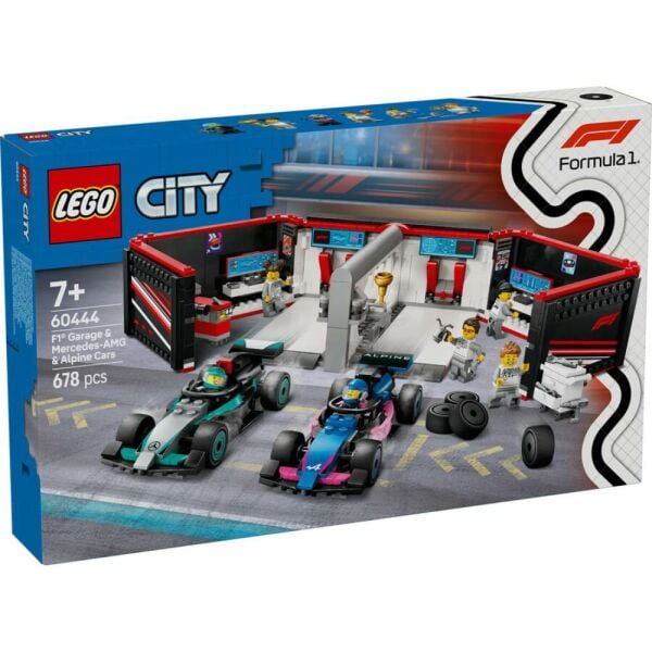 LEGO City F1 Garajı ve Mercedes-AMG ve Alpine Arabaları 60444