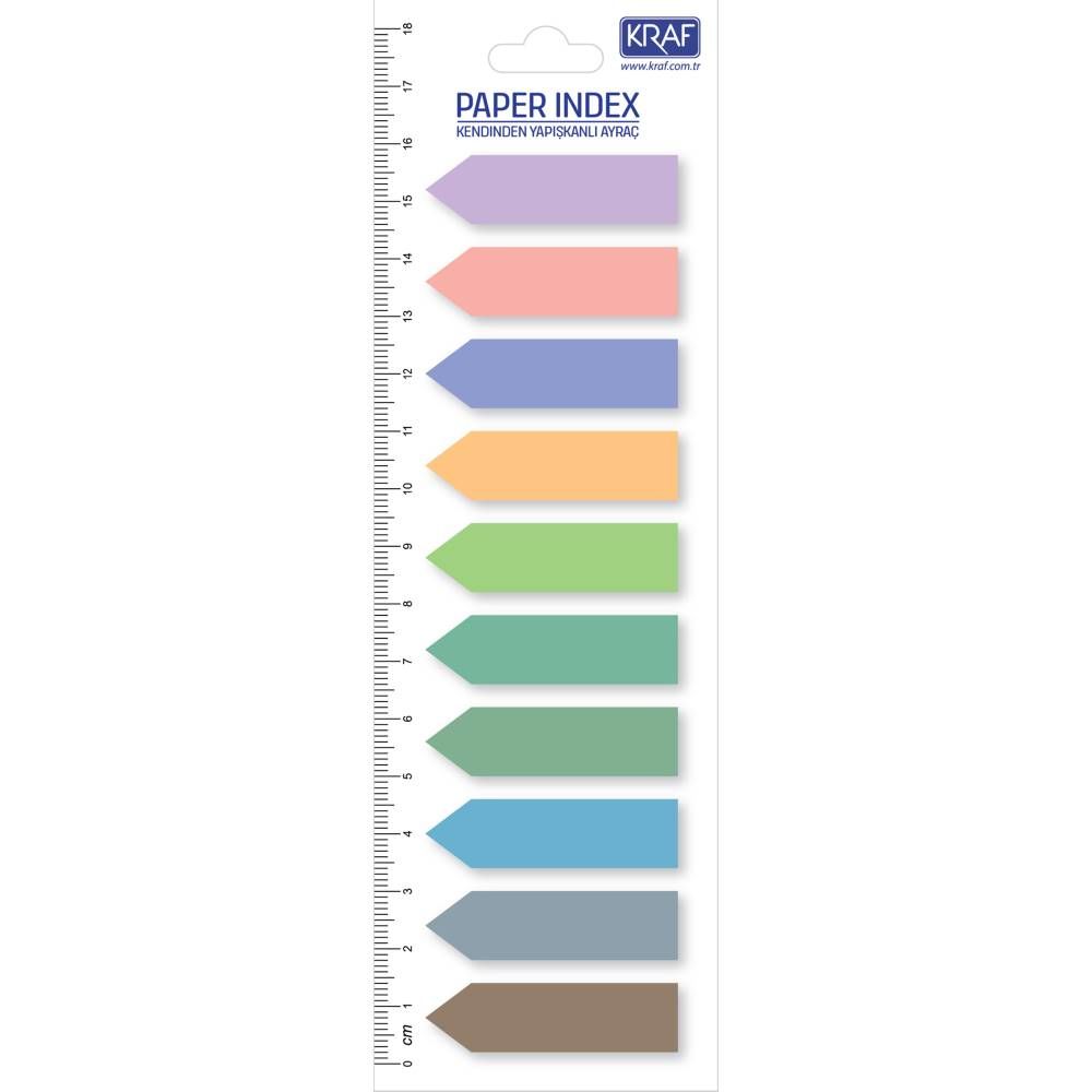 Kraf Index Fılm (Pp) 12X44mm Ok Şekilli 10 Renk X 20 Yp 51245