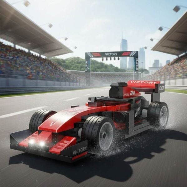 Cada Kırmızı Formula Yarış Aracı C55054W 123 Parça Block Oyuncak