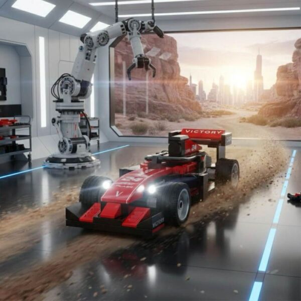 Cada Kırmızı Formula Yarış Aracı C55054W 123 Parça Block Oyuncak