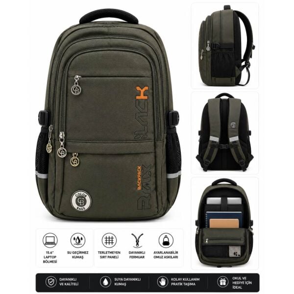 Color Bags B69 Yeşil Sırt Çantası