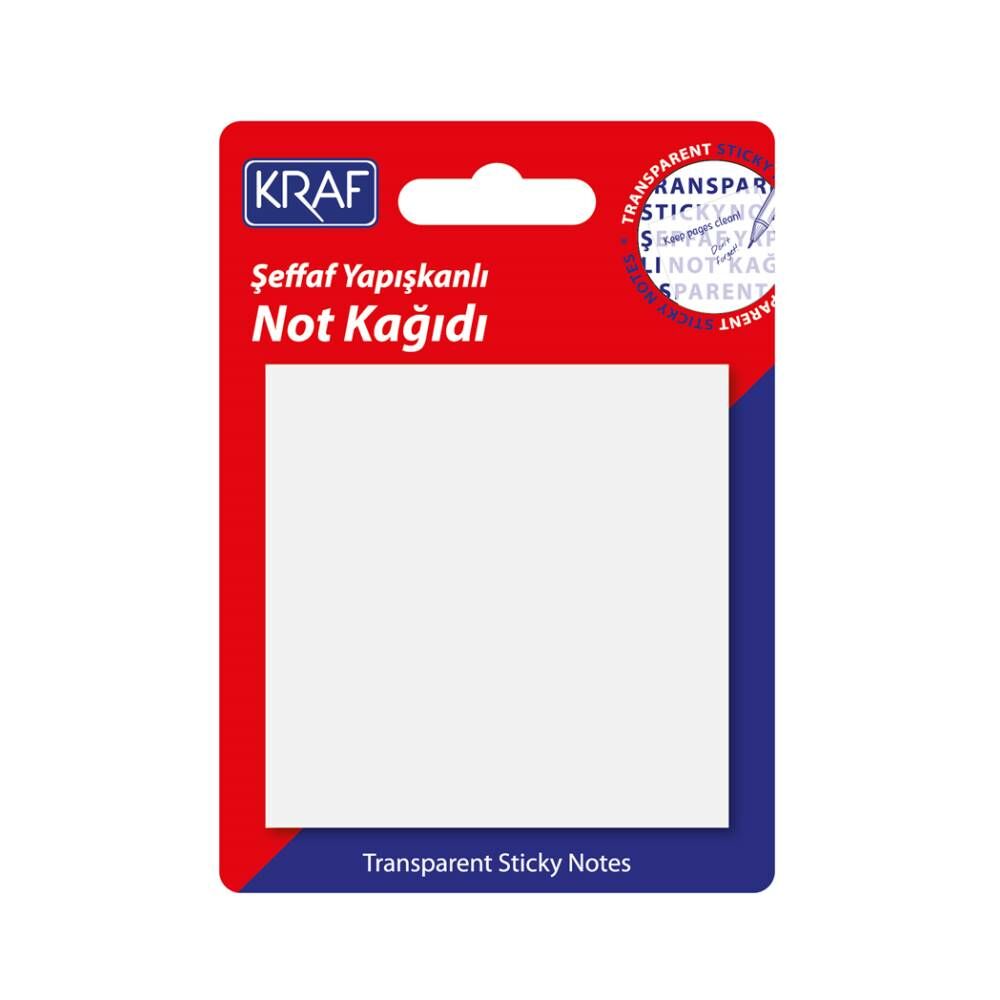 Kraf Yapışkanlı Not Kağıdı 76X76   50 Yp Şeffaf 7676Tr