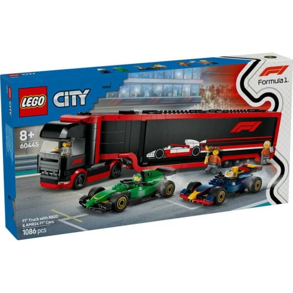 LEGO City RB20 ve AMR24 F1 Arabalı F1 Kamyonu 60445