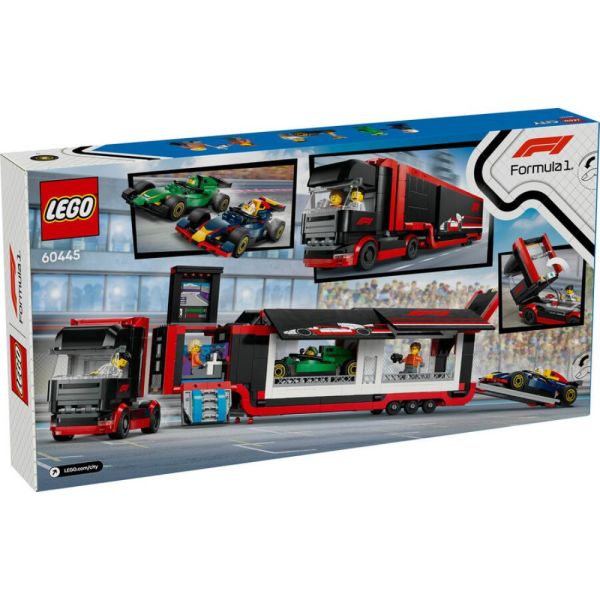 LEGO City RB20 ve AMR24 F1 Arabalı F1 Kamyonu 60445