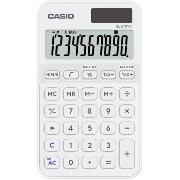 Casıo Hesap Makinesi Cep Tipi Sl-310Yc-We-W-Dp