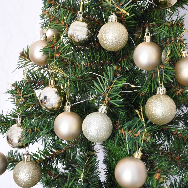 Yılbaşı Ağacı Süsleme Seti 72 Parça Şampanya 206813-4