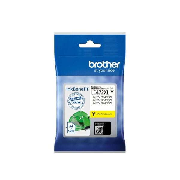 Brother LC472XLY Yellow Sarı Kartuş MFC-J2340-J3540-J3940 1.500 Sayfa