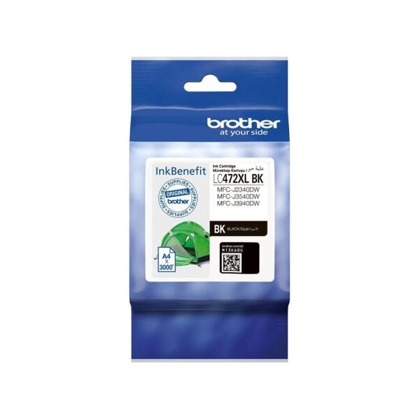 Brother LC472XLBK Black Siyah Kartuş MFC-J2340-J3540-J3940 3.000 Sayfa
