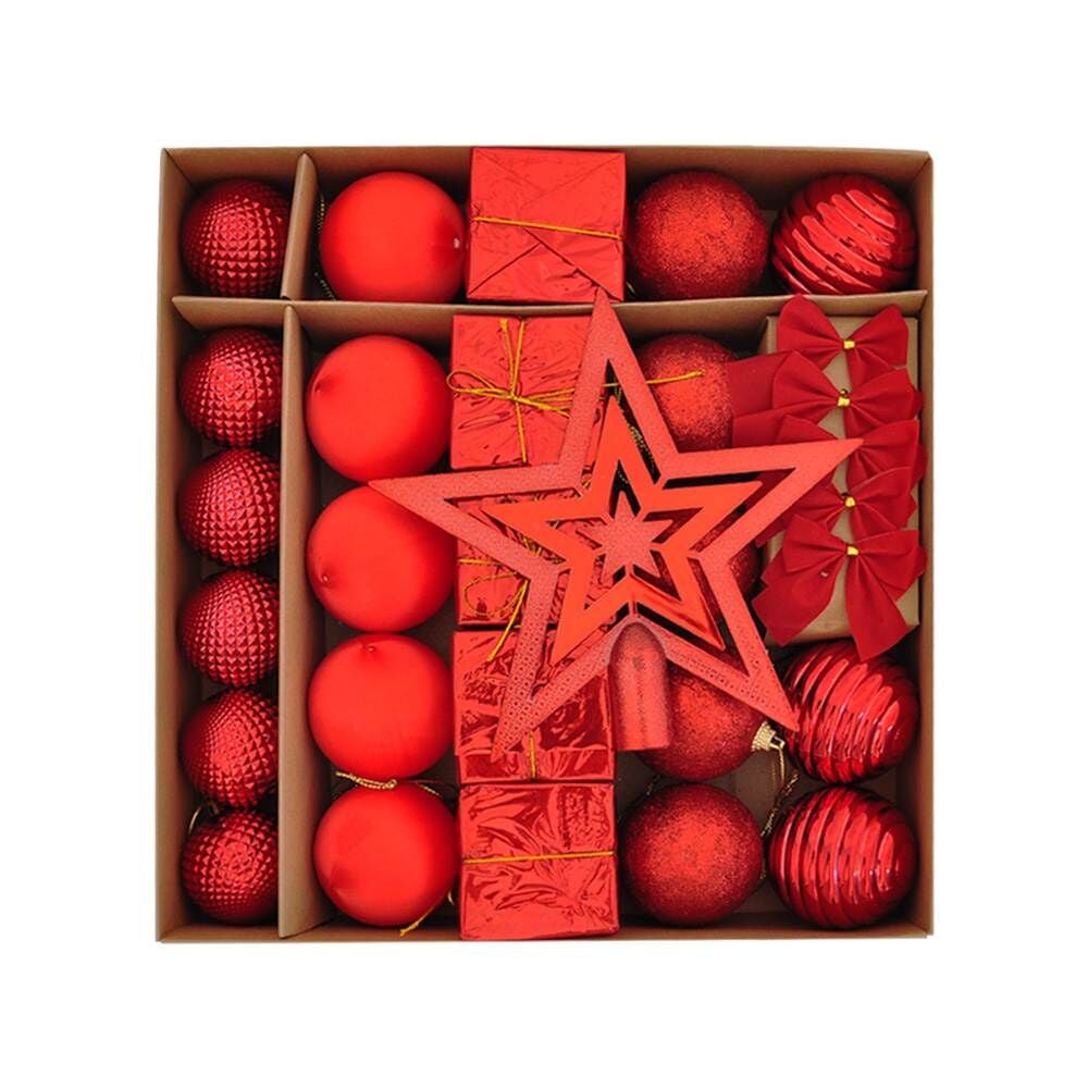 Yılbaşı Ağacı Süsleme Seti 29 Parça Kırmızı 2006814-1