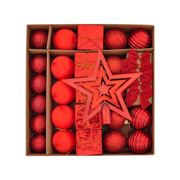 Yılbaşı Ağacı Süsleme Seti 29 Parça Kırmızı 2006814-1