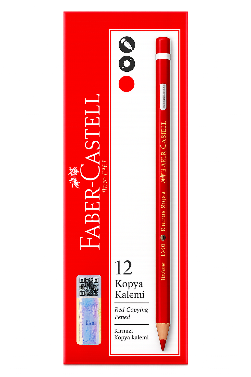 Faber Castell Kırmızı Kalem 12'li 1410000