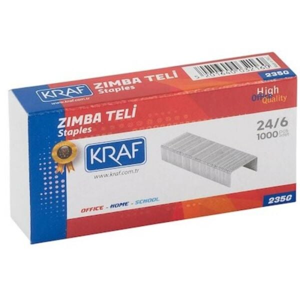 Kraf Zımba Teli 24/6 Beyaz 1000 Li 235G