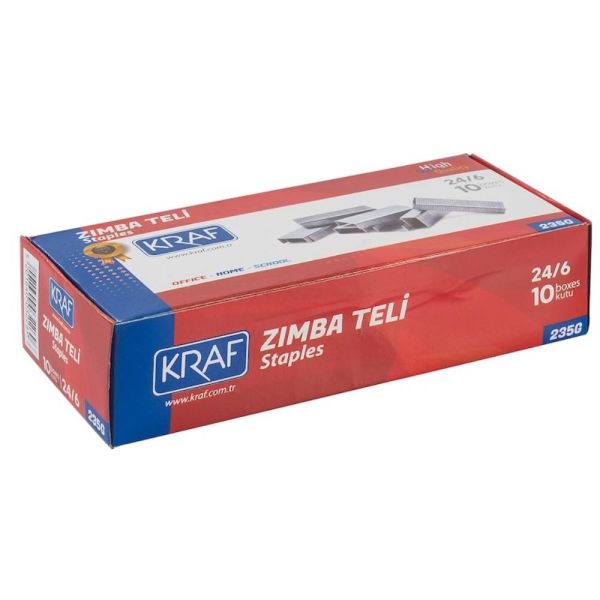 Kraf Zımba Teli 24/6 Beyaz 1000 Li 235G