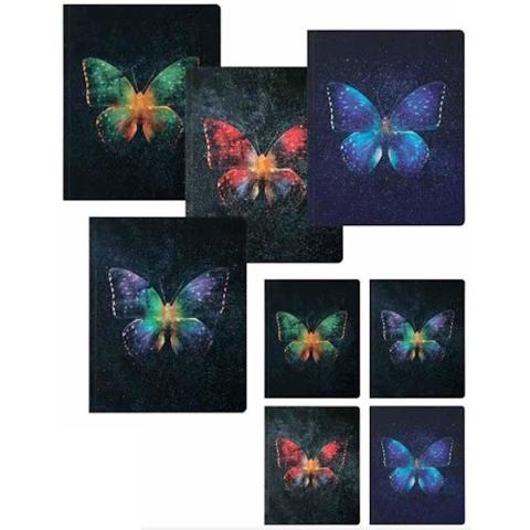 Bind Note Butterfly Okul Defteri 20x25 cm 80 Yaprak Kareli Karton Kapak 410882-99-03