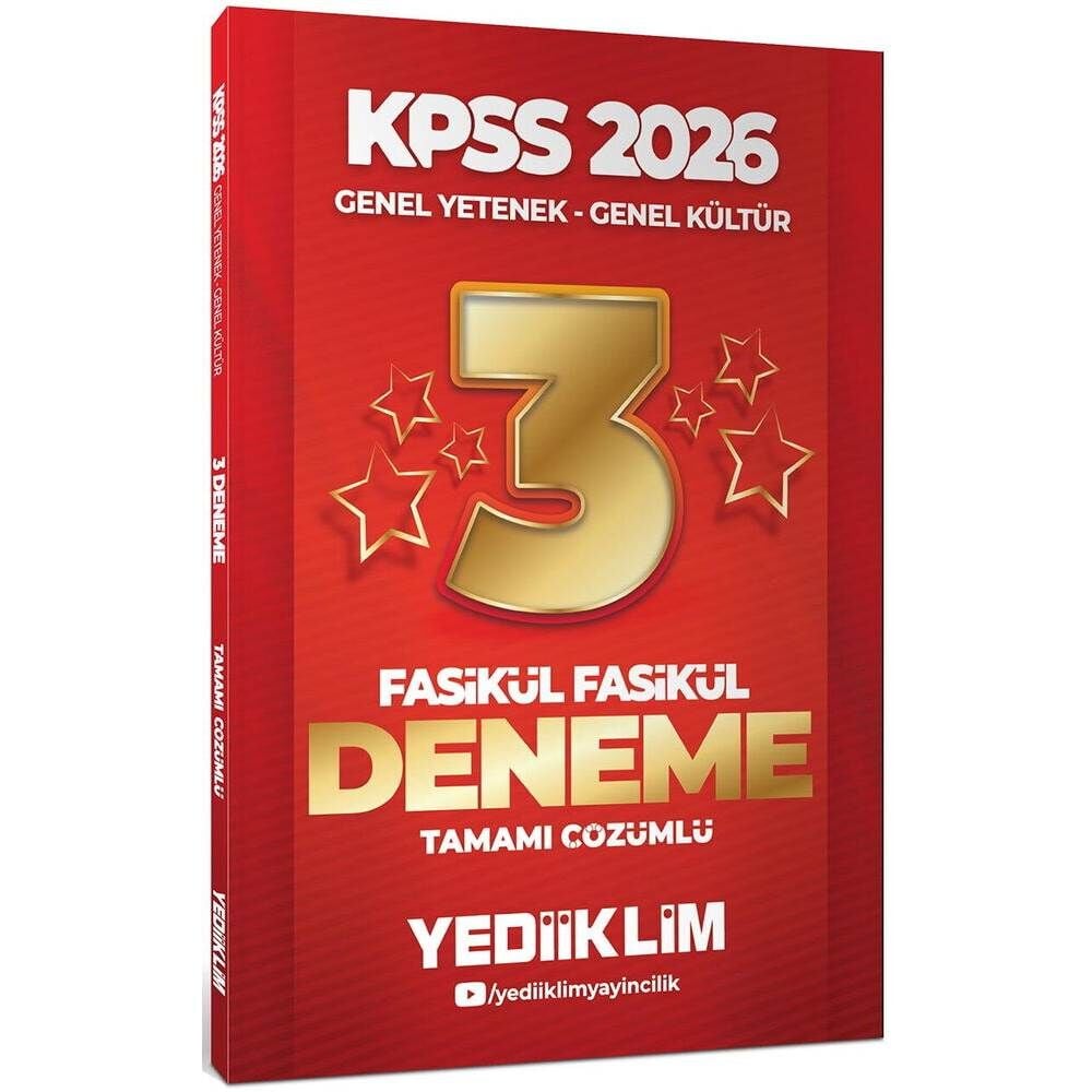 Yediiklim KPSS 2026 GY GK Tamamı Çözümlü Süper 3 lü Deneme