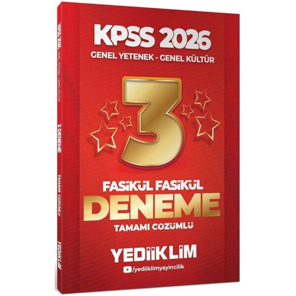 Yediiklim KPSS 2026 GY GK Tamamı Çözümlü Süper 3 lü Deneme