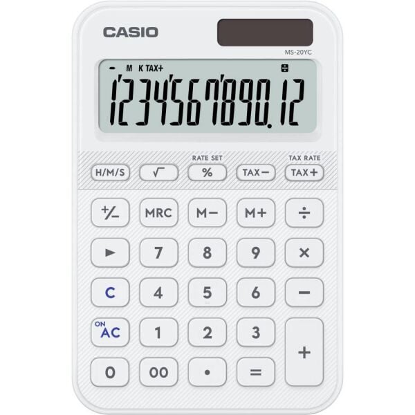 Casıo Hesap Makinesi Masaüstü Ms-20Yc-We-W-Dp