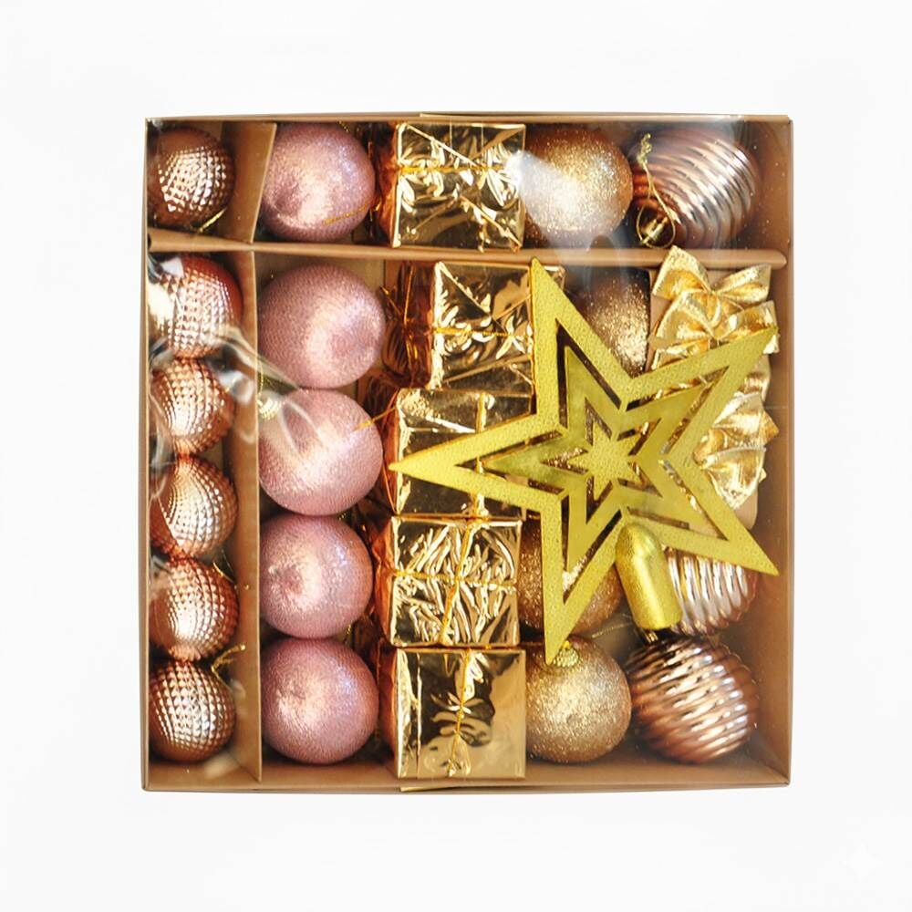 Yılbaşı Ağacı Süsleme Seti 29 Parça Bronz 2006814-4