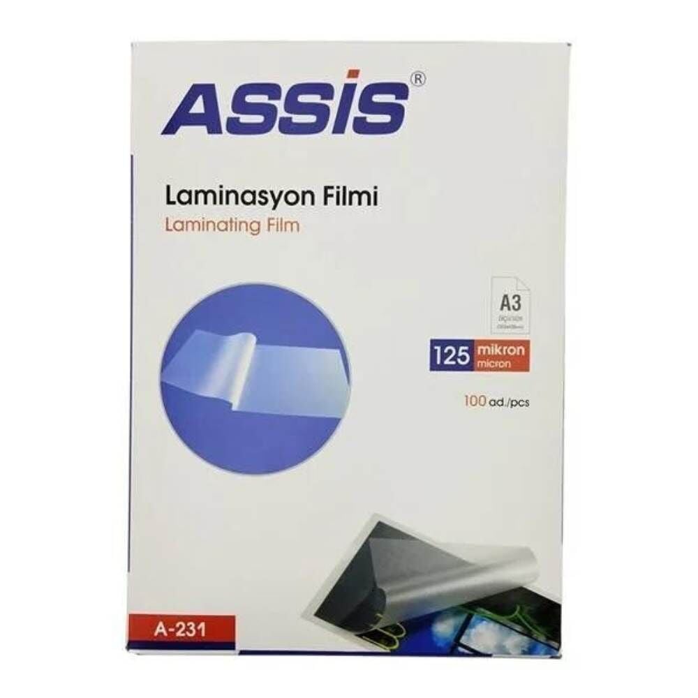 Assis Laminasyon Filmi A3 125 Micron 0231