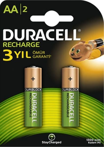 Duracell Şarjlı Kalem Pil AA 1300 Mah 2 li