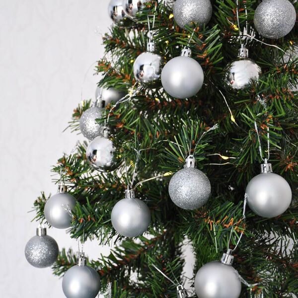 Yılbaşı Ağacı Süsleme Seti 72 li Gümüş 2006813-5