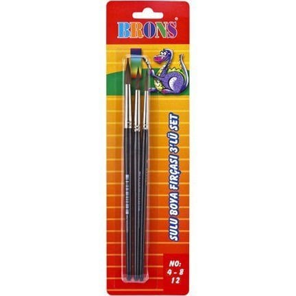 Brons Sulu Boya Fırça Seti 3 lü No:4-8-12 BR-674