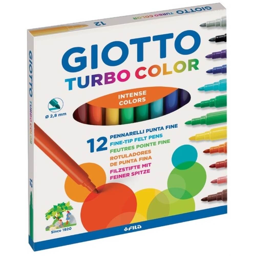 Giotto Turbo Color Keçeli Kalem 12 Renk 416000