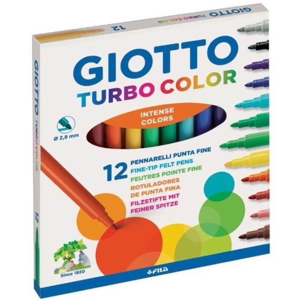 Giotto Turbo Color Keçeli Kalem 12 Renk 416000