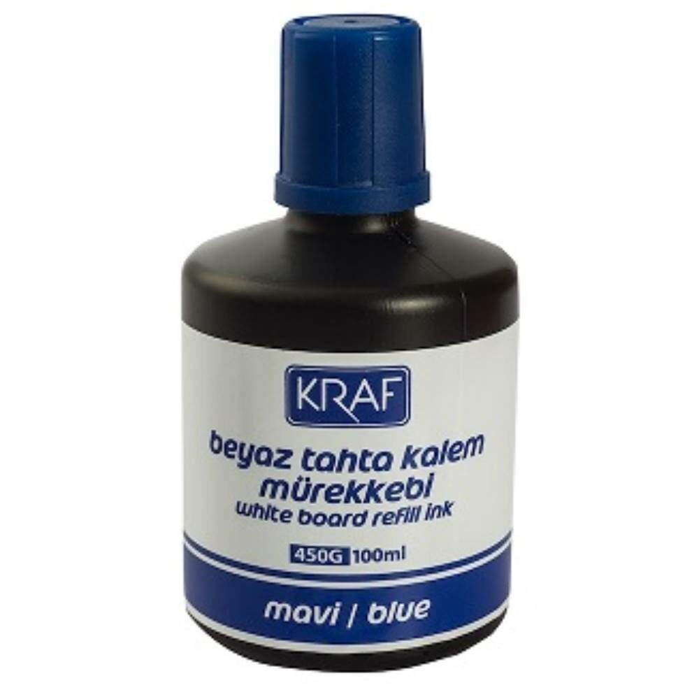 Kraf Beyaz Tahta Kalem Mürekkebi 100Ml 450G Mavi