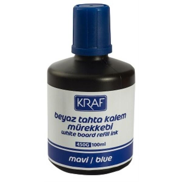 Kraf Beyaz Tahta Kalem Mürekkebi 100Ml 450G Mavi