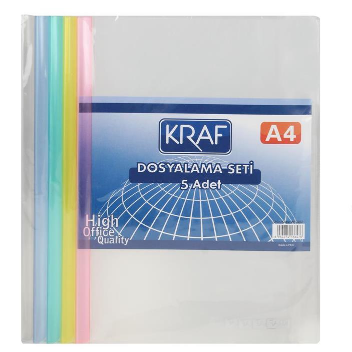 Kraf Dosyalama Seti 5 li Sırtlık+Cilt Kapağı AF5002