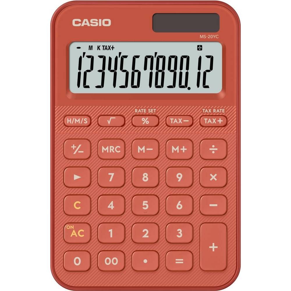 Casıo Hesap Makinesi Masaüstü Ms-20Yc-Rd-W-Dp