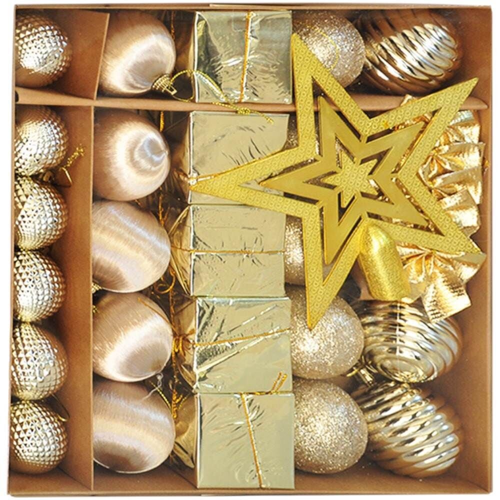 Yılbaşı Ağacı Süsleme Seti 29 li Bronz 2006814-2