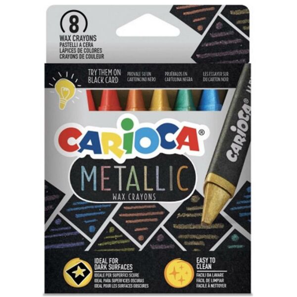 Carıoca Pastel Boya Metalik Wax Maxi 8 Li 43163