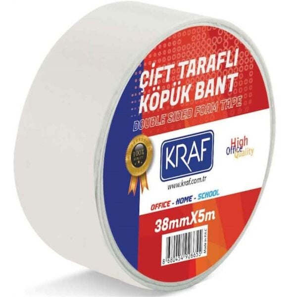 Kraf Çift Taraflı Köpük Bant 38Mm X 5M 5038G