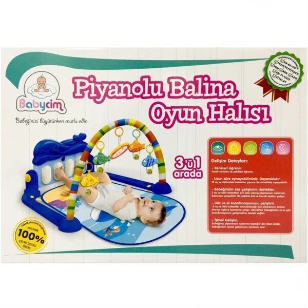 Babycim Piyanolu Balina Oyun Halısı 0631