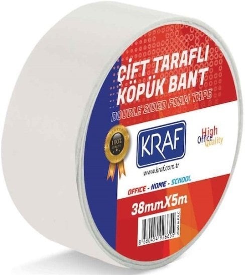 Kraf Çift Taraflı Köpük Bant 38 mm x 5 mt 5038G