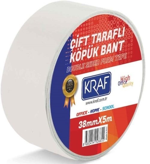 Kraf Çift Taraflı Köpük Bant 38 mm x 5 mt 5038G