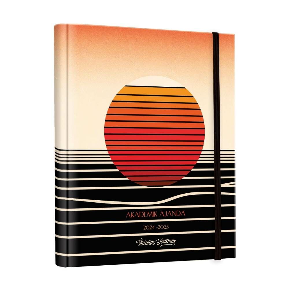 Victorias Journals 2024-2025 17x23 Lastikli Gizli Spiralli Akademik Ajanda 124-1268