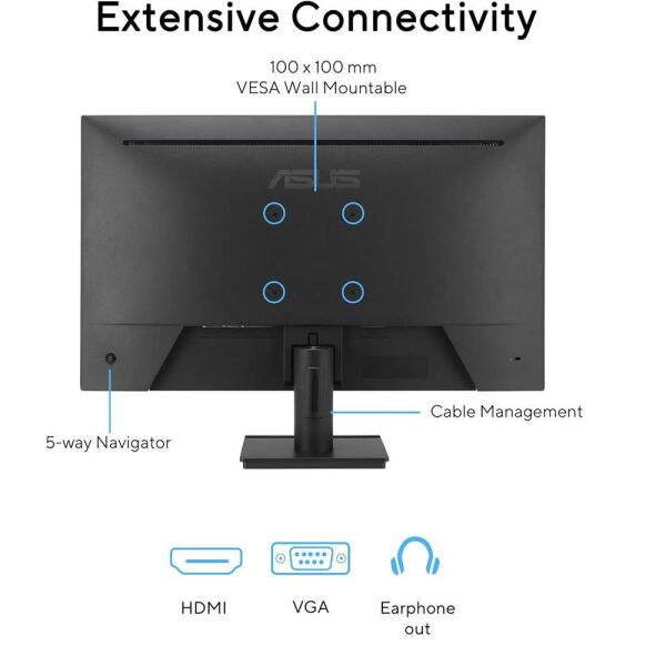 Asus 27'' VA279HG IPS 1920x1080 1ms 120Hz 300cd VESA 3YIL Monitör