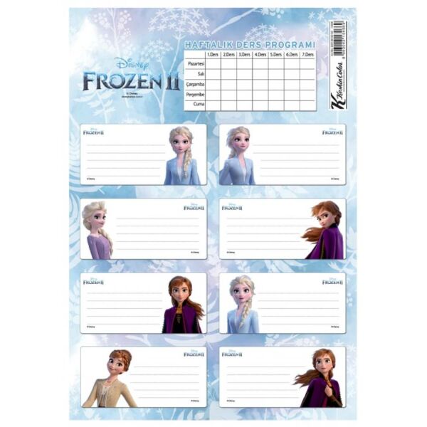 Keskin Etiket Ders Programlı 3 Lü Frozen Iı 220130-92