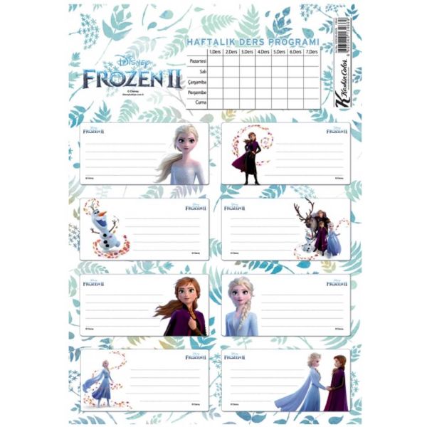 Keskin Etiket Ders Programlı 3 Lü Frozen Iı 220130-92