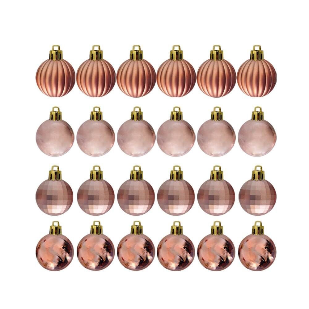 Yılbaşı Ağacı Süsleme Topu 3 cm 12 li Bronz 2006907-B