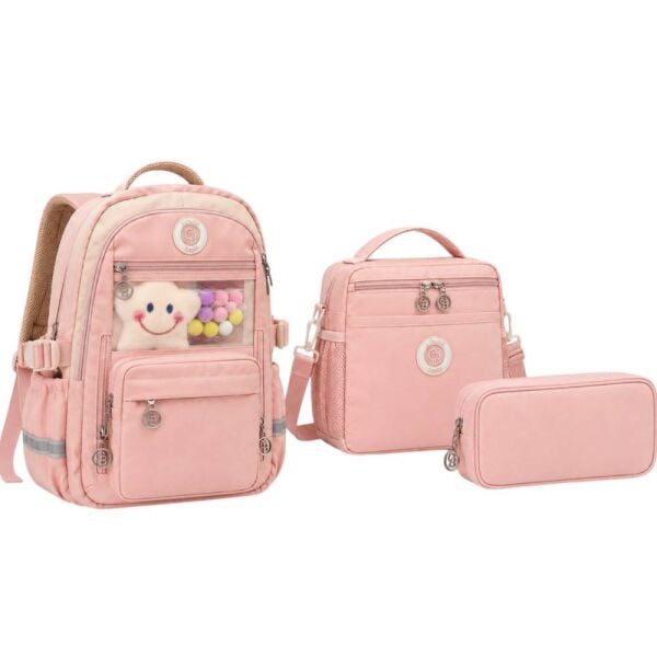 Color Bags B83 3'lü Set Pembe İlkokul Çantası