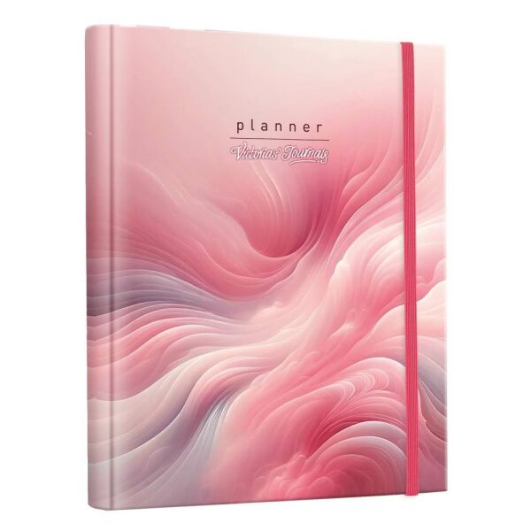 Victorias Journals 2024-2025 17x23 Lastikli Gizli Spiralli Planner 124-1288