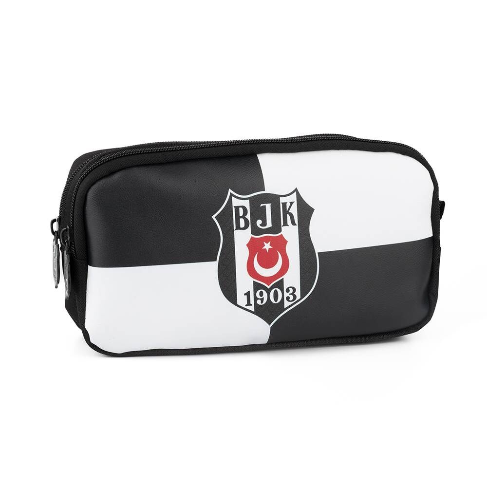 Beşiktaş 1903 Logo Desenli Suni Deri Kalem Çantası 25363