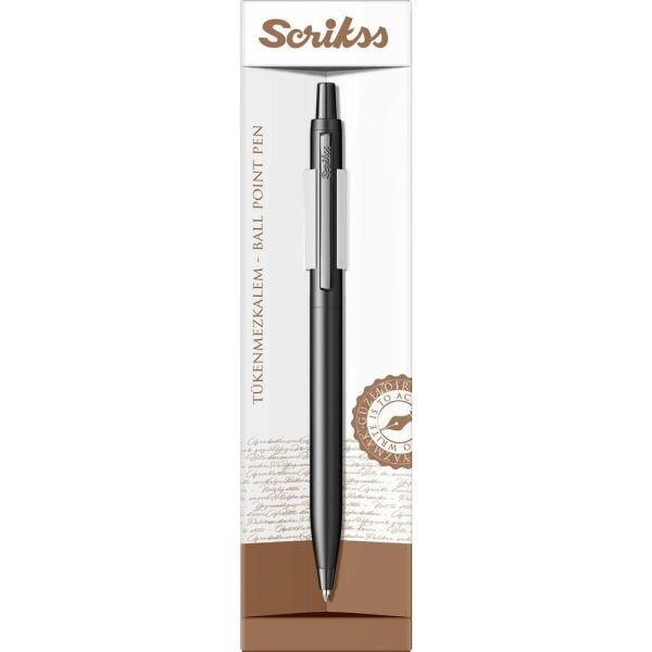 Scrikss 51 Mat Siyah Tükenmez Kalem