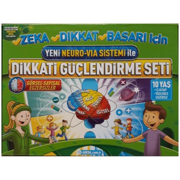 Adeda Neuro Via Sistemi ile Dikkat Güçlendirme Seti 3 Kitap 10 Yaş