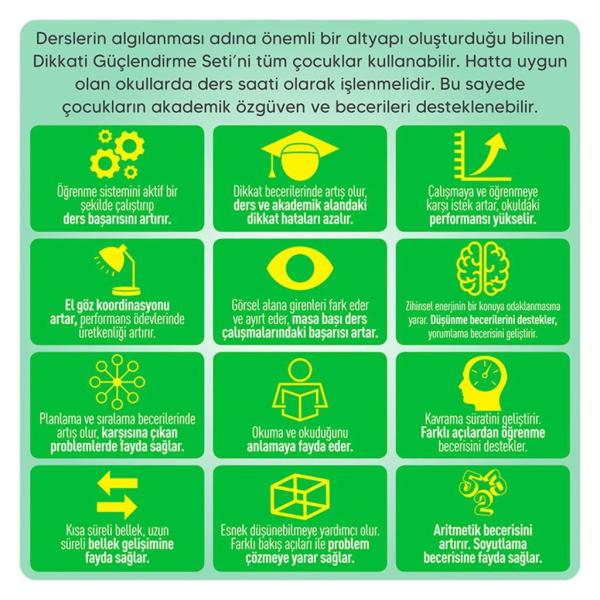 Adeda Neuro Via Sistemi ile Dikkat Güçlendirme Seti 3 Kitap 10 Yaş